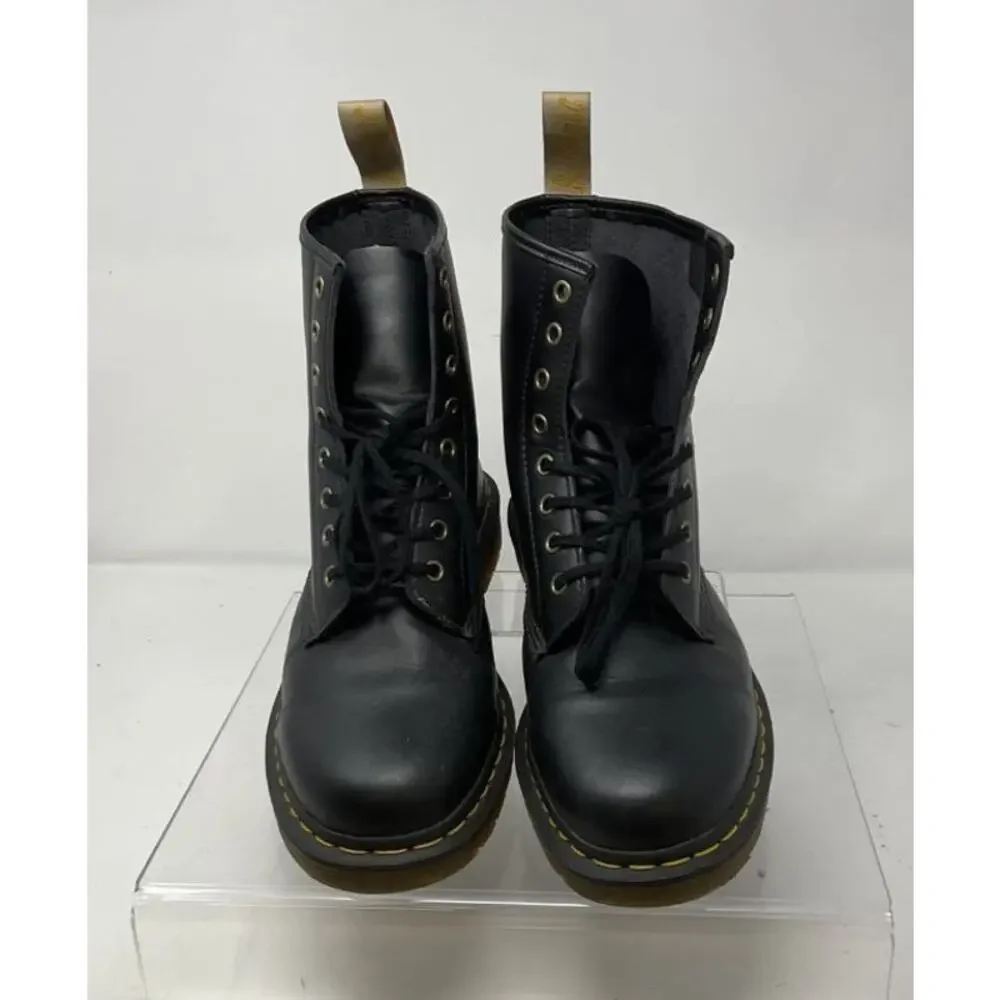 Dr. Martens 14045 Black Vegan Felix Leather 8-Eye Lace-Up Combat Boot Sz 11M 12L